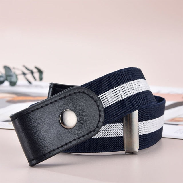 Lazy  Buckleless  canvas belt