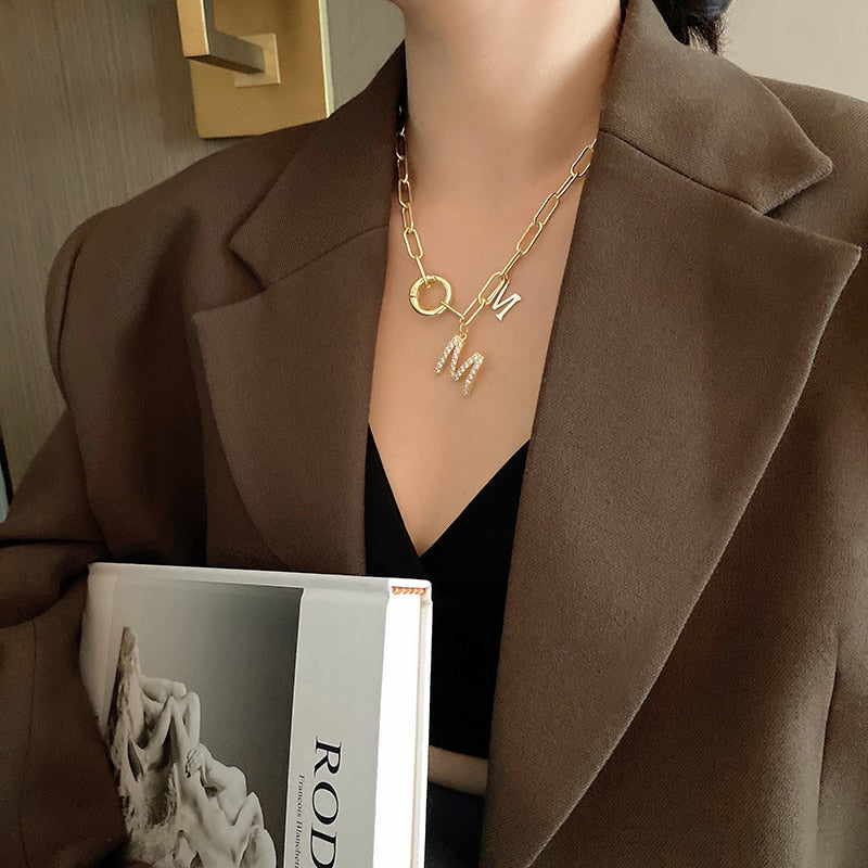 Punk Style Hip Hop Thick Chain Short Necklace