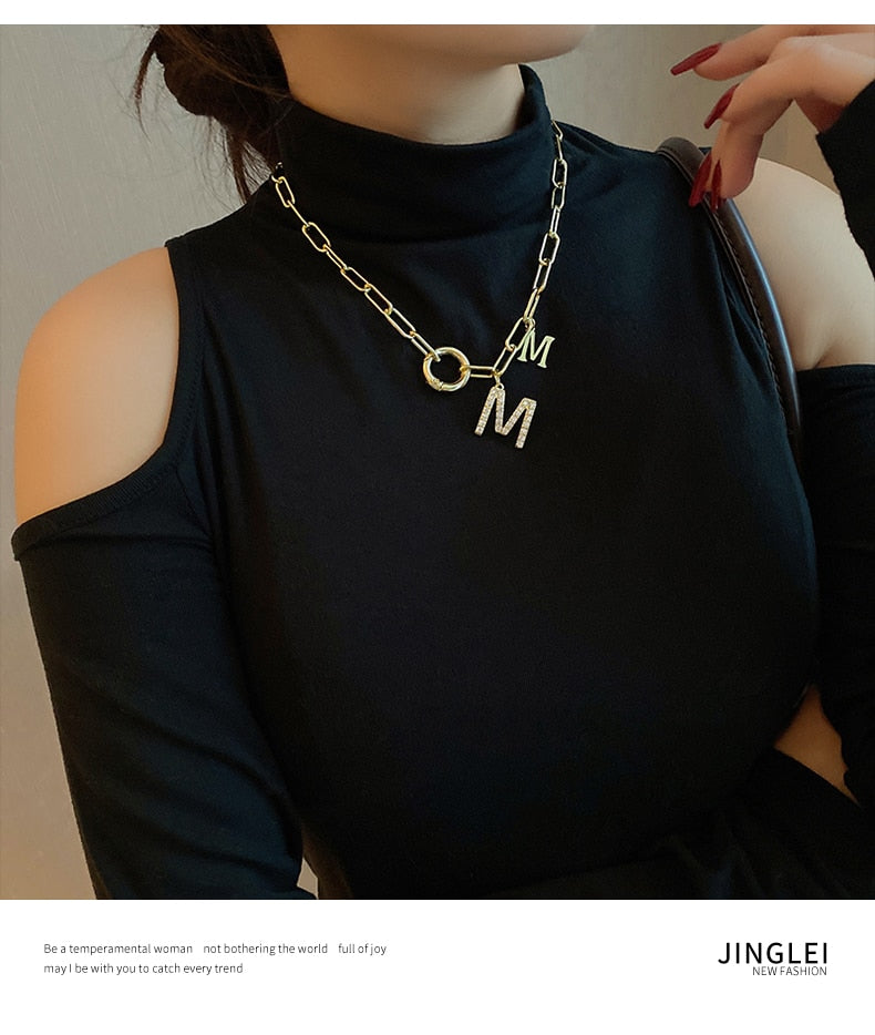 Punk Style Hip Hop Thick Chain Short Necklace