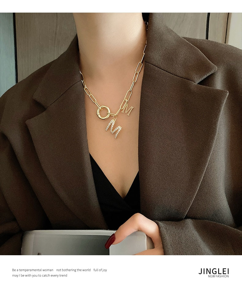 Punk Style Hip Hop Thick Chain Short Necklace