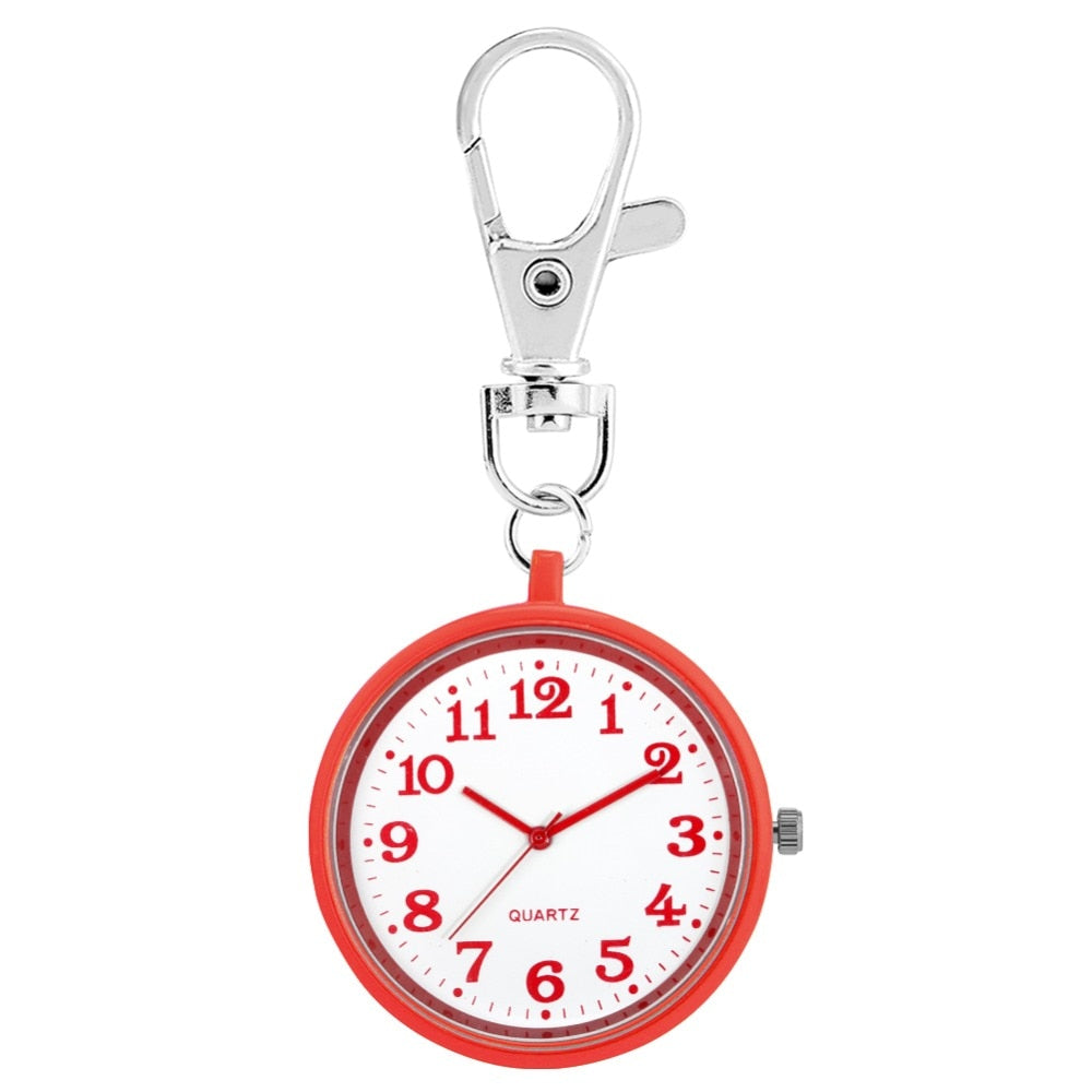 Fashion Nurse Watch Keychain Fob Clock With