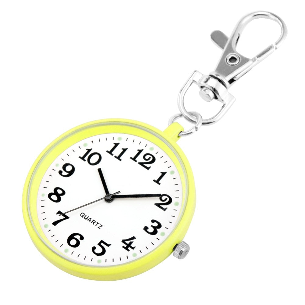Fashion Nurse Watch Keychain Fob Clock With