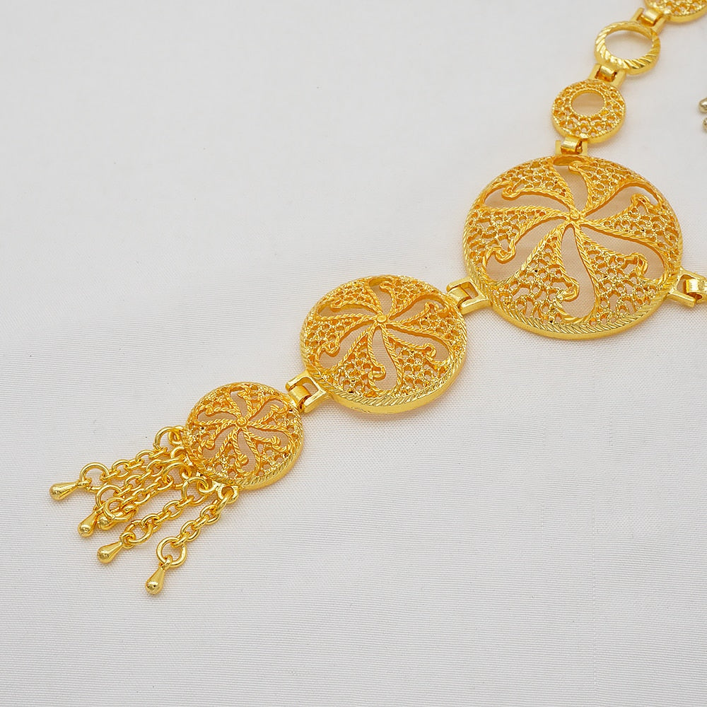 24K Jewelery Gold Necklace & Earring Set