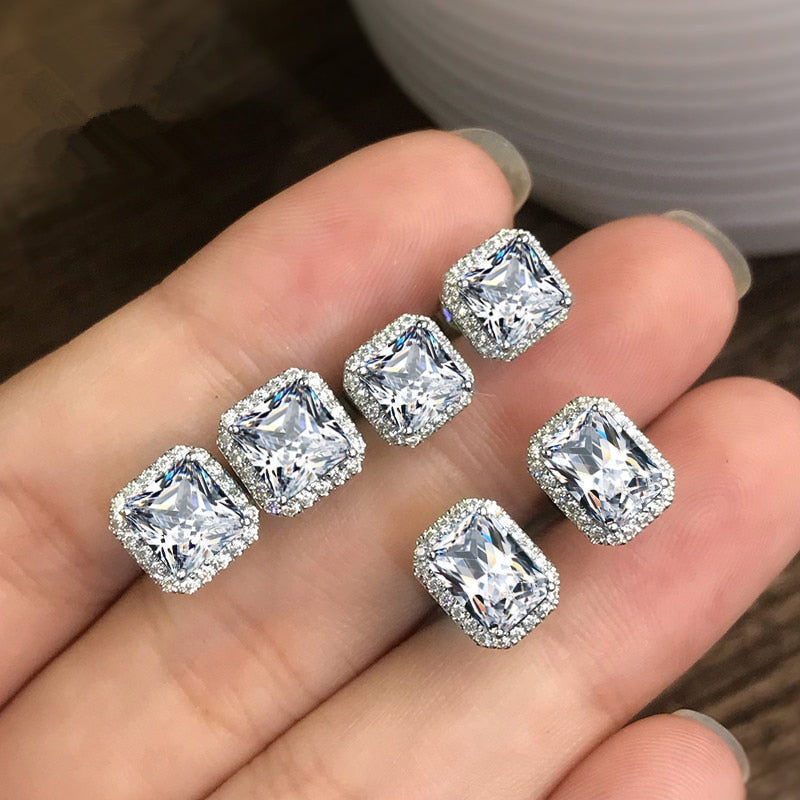 Gorgeous Green Cubic Zirconia Stud Earrings
