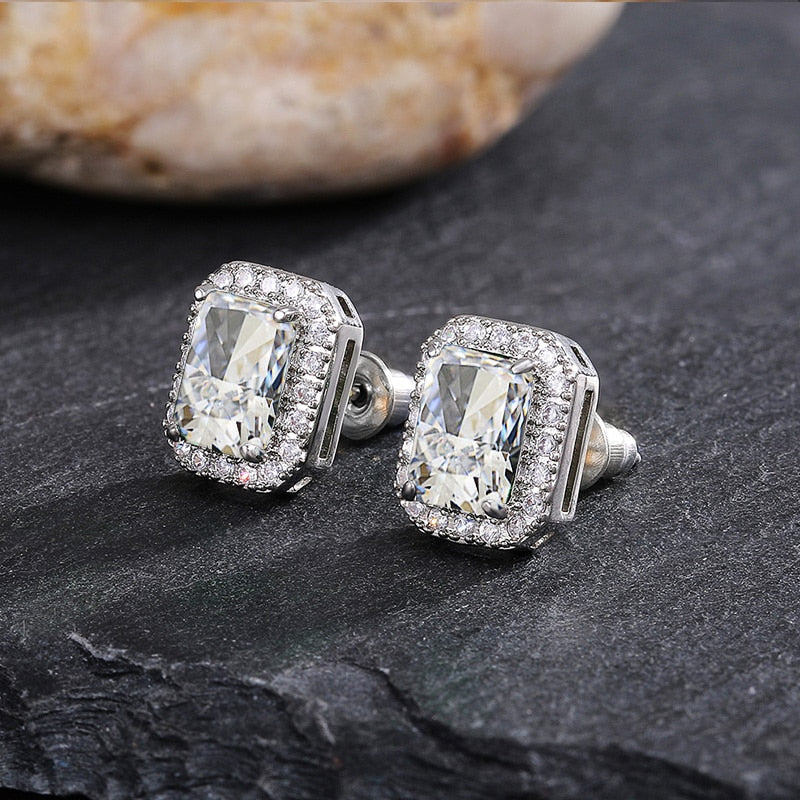 Gorgeous Green Cubic Zirconia Stud Earrings