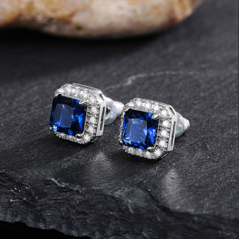 Gorgeous Green Cubic Zirconia Stud Earrings