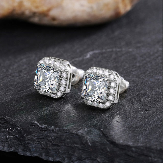 Gorgeous Green Cubic Zirconia Stud Earrings