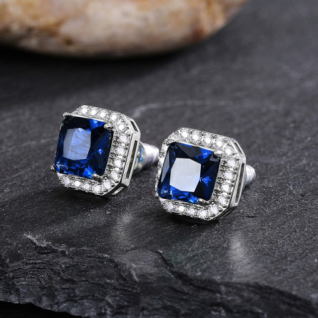 Gorgeous Green Cubic Zirconia Stud Earrings