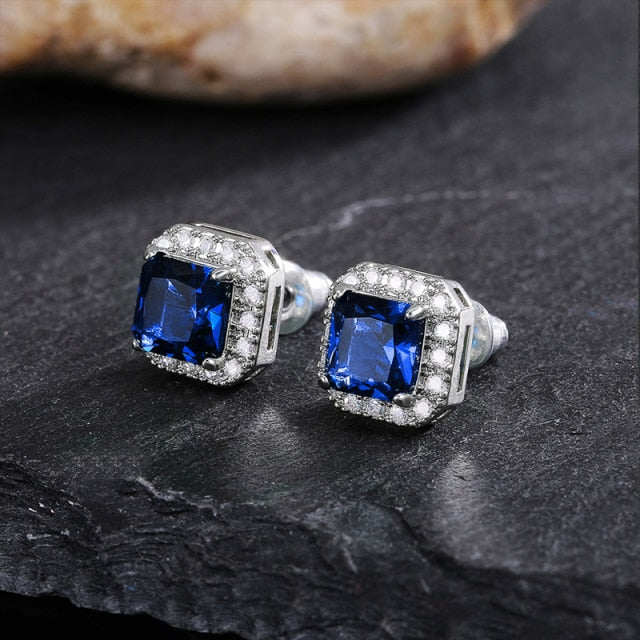 Gorgeous Green Cubic Zirconia Stud Earrings