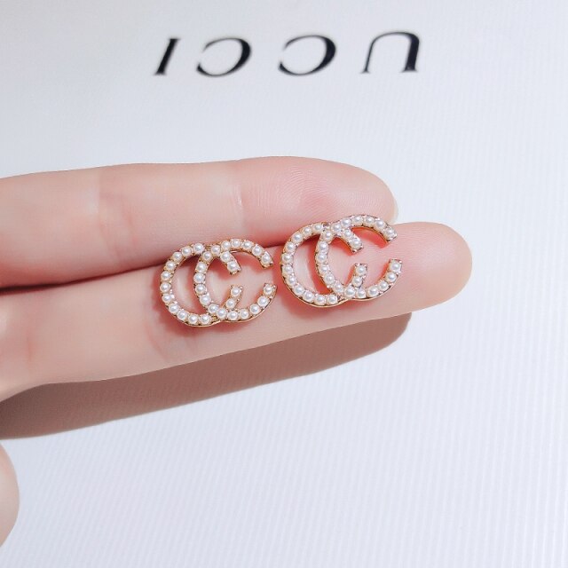 Trendy Crystal Round Pendant Drop Earrings For Women