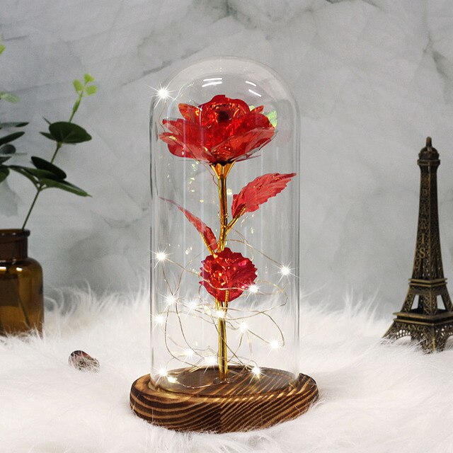 Enchanted Galaxy Rose -24K Gold Foil Flower