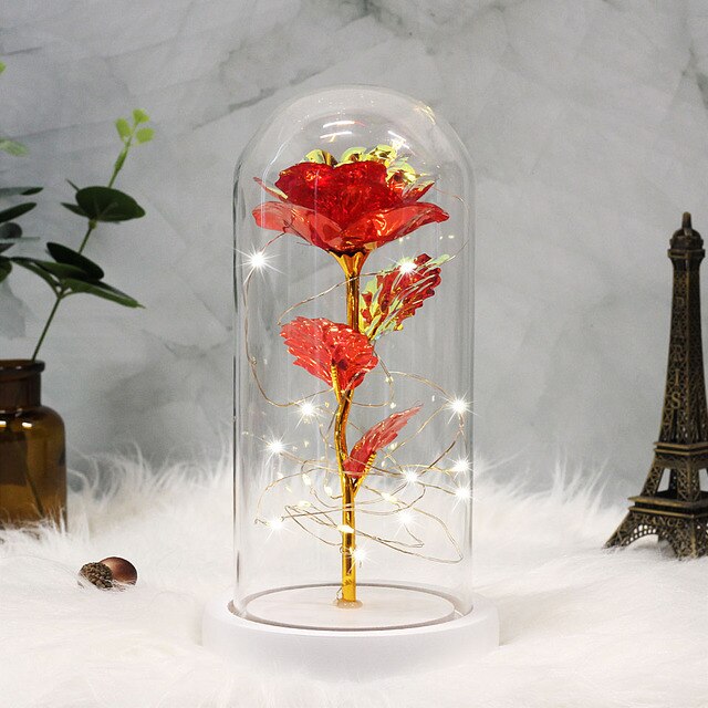 Enchanted Galaxy Rose -24K Gold Foil Flower