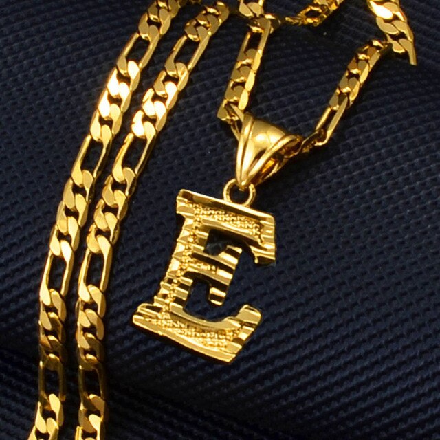 A-Z Letters Pendant Necklaces for Women Men