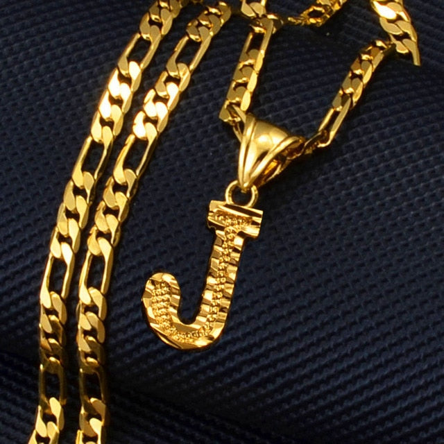 A-Z Letters Pendant Necklaces for Women Men