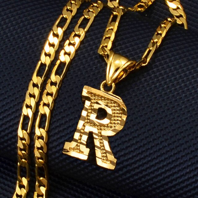 A-Z Letters Pendant Necklaces for Women Men