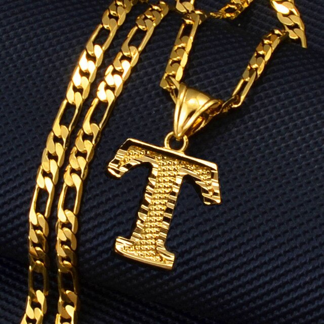 A-Z Letters Pendant Necklaces for Women Men
