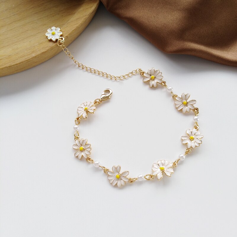 New Korean Style Long Daisy Flower Earrings