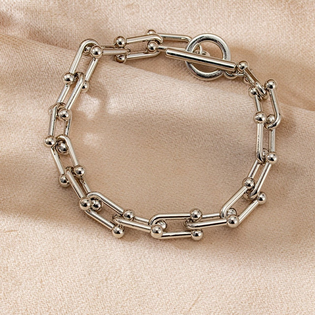 Bohemian Luxury Vintage Portrait Pearl Gold Bracelet
