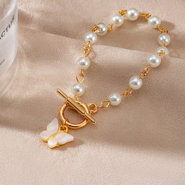 Bohemian Luxury Vintage Portrait Pearl Gold Bracelet