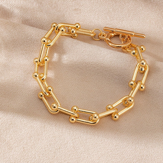 Bohemian Luxury Vintage Portrait Pearl Gold Bracelet