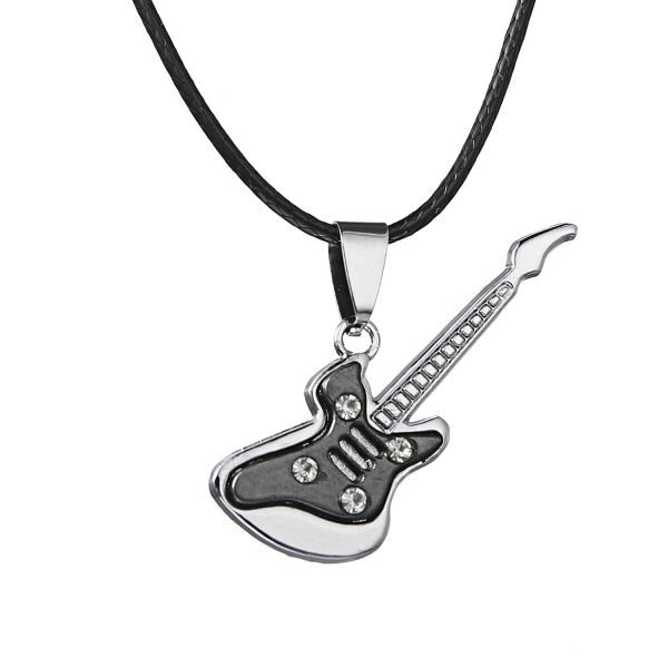 Fashion 316L Stainless Steel Guitar Necklace