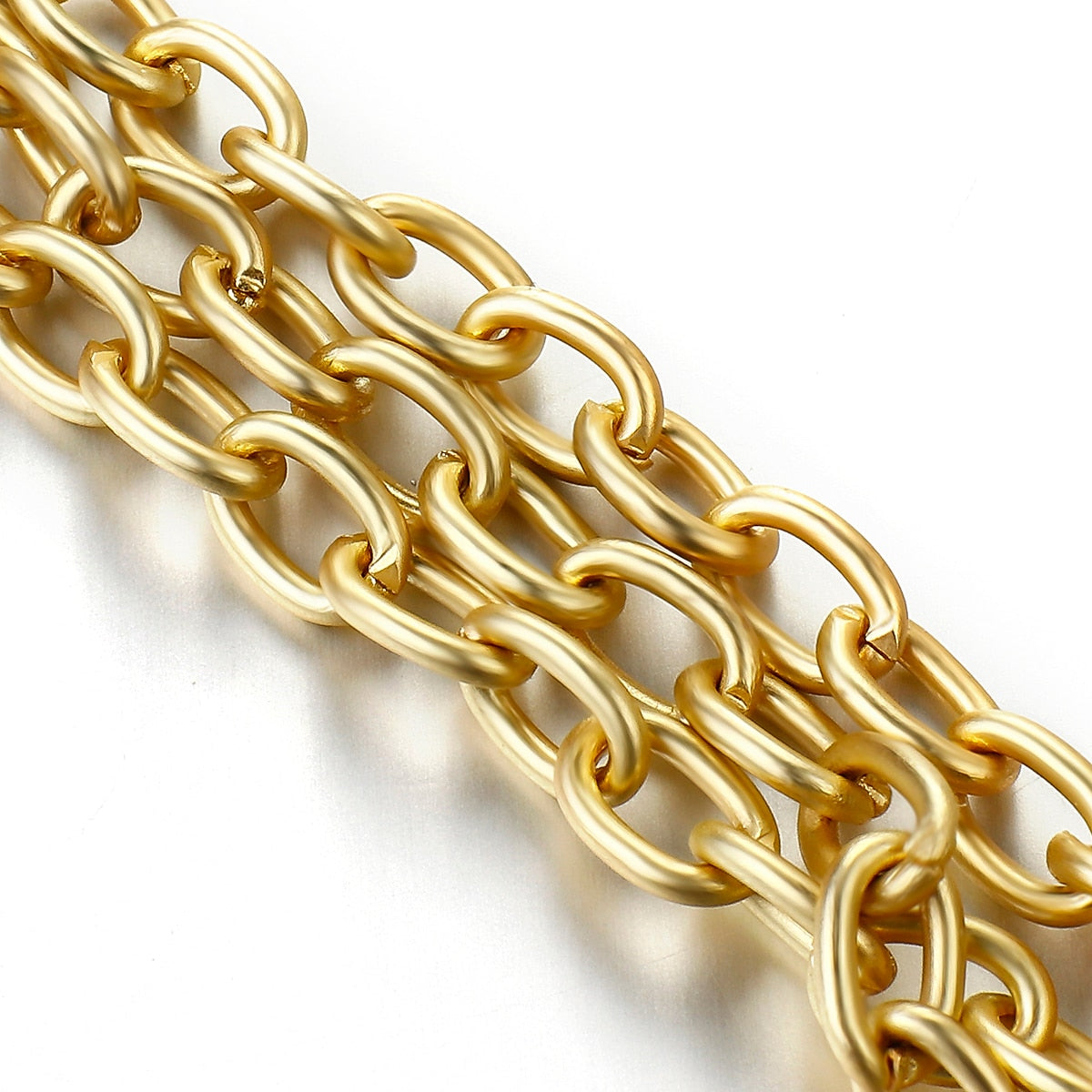Gold Color Charm Chain Bracelets For Women