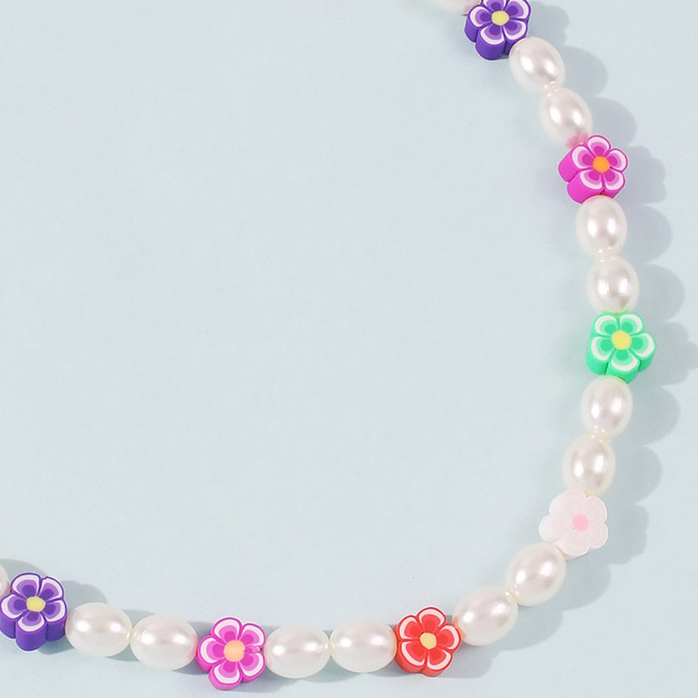 Korean Bohemian Imitation Pearl Necklace