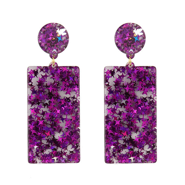 Nuevos pendientes de clip con diseño geométrico de acrílico