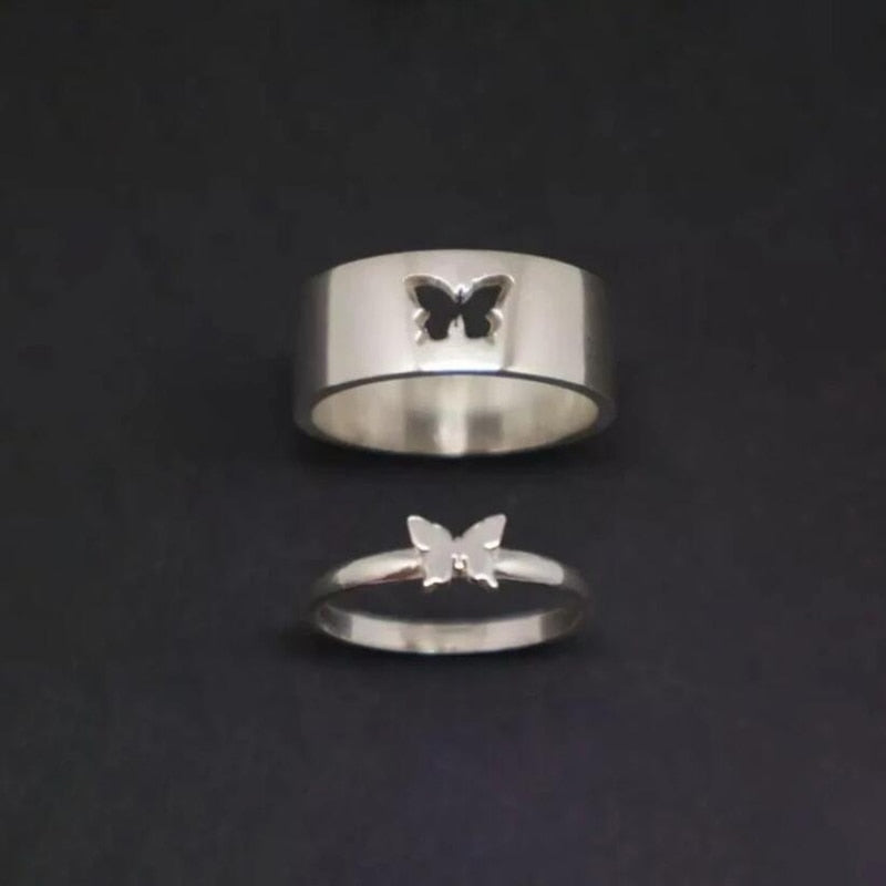 Couple Rings Butterfly Matching Rings