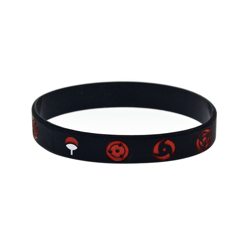 Anime Black/White Sport Wristband Male Rubber Silicone Bracelet