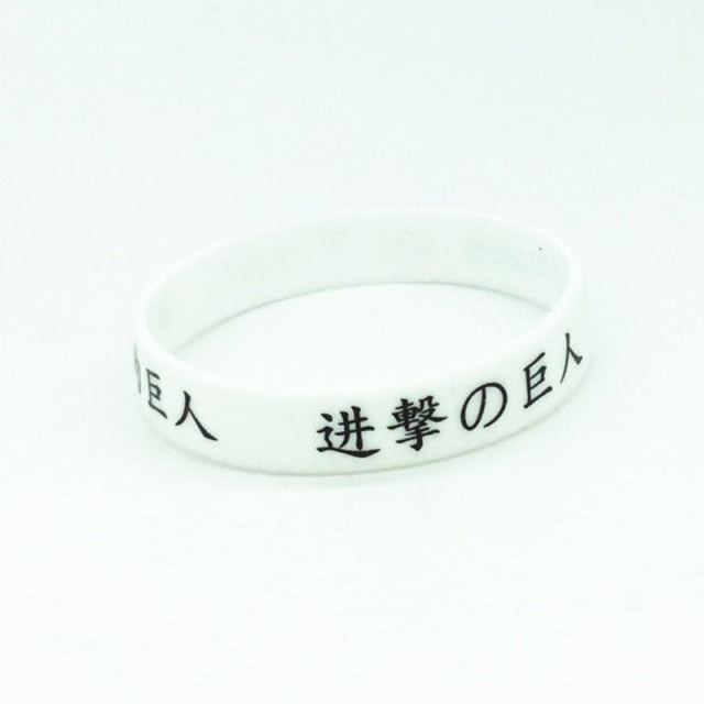 Anime Black/White Sport Wristband Male Rubber Silicone Bracelet