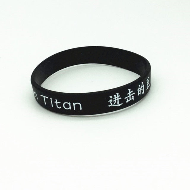 Anime Black/White Sport Wristband Male Rubber Silicone Bracelet