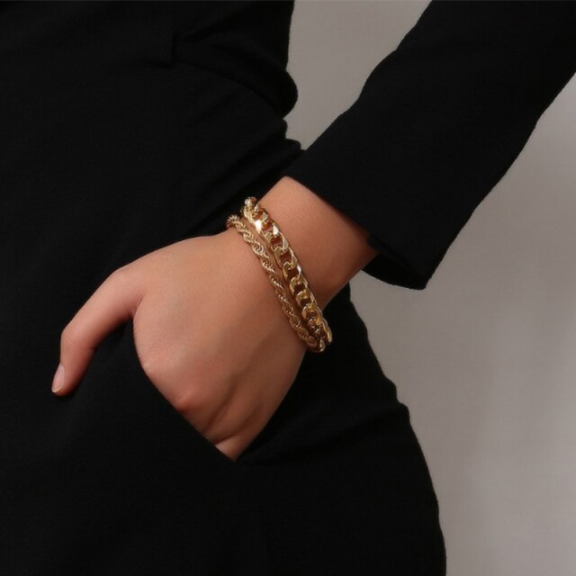 Fashion Gold Multilayer Beads Pearl Bracelets for Women