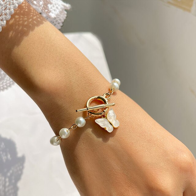 Fashion Gold Multilayer Beads Pearl Bracelets for Women