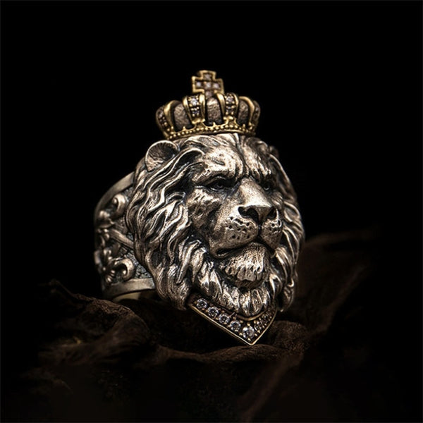 Men's retro party geometric creative domineering atmosphere Rings