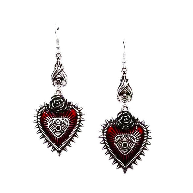 Goth Mysterious Dark Coffin Drop Earrings