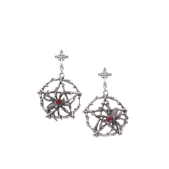 Goth Mysterious Dark Coffin Drop Earrings