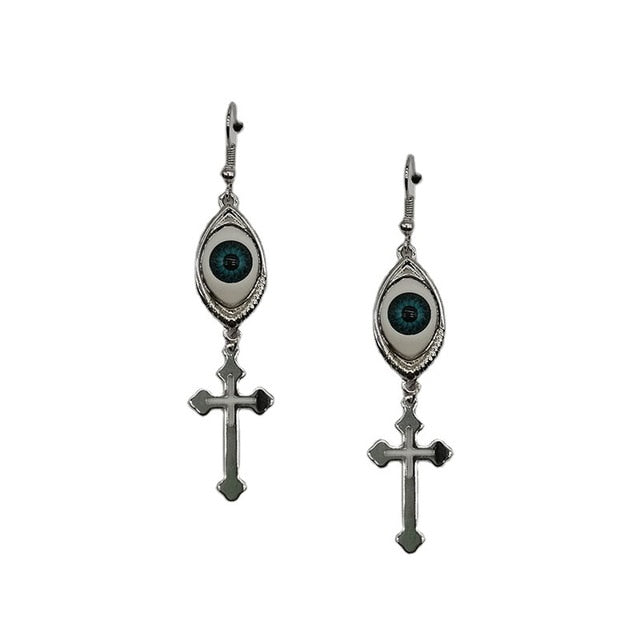 Goth Mysterious Dark Coffin Drop Earrings