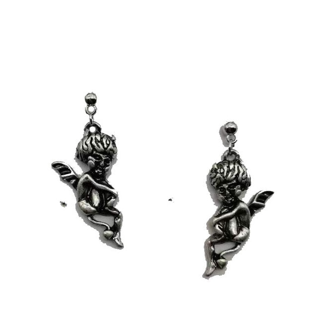 Goth Mysterious Dark Coffin Drop Earrings
