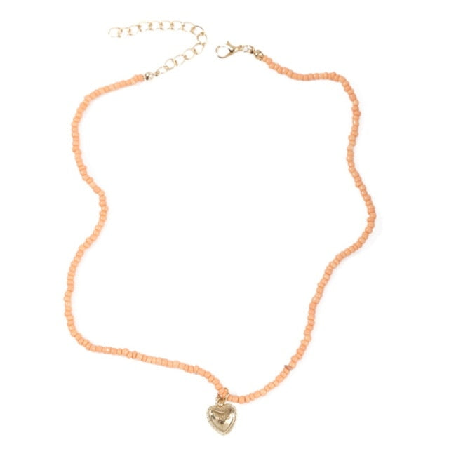 Beach Style Fashion Blue Glass Beaded Long Necklaces