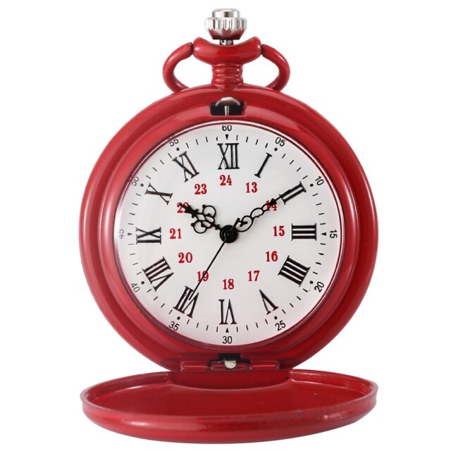Silver Smooth Quartz Pocket Watch