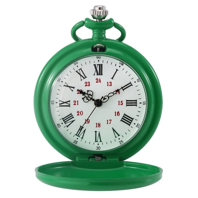 Silver Smooth Quartz Pocket Watch