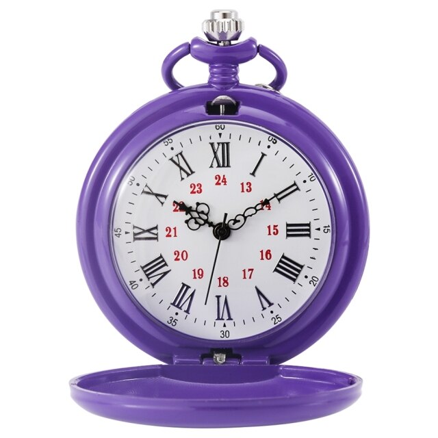 Silver Smooth Quartz Pocket Watch
