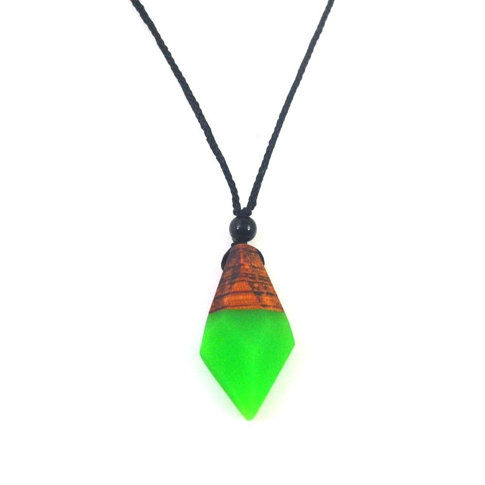 luminous necklace pendant at night