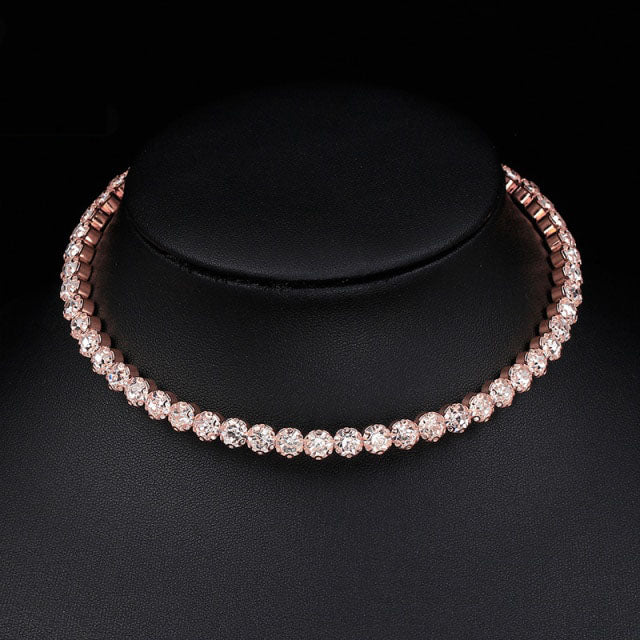 Bridal Fashion Crystal Rhinestone Choker Necklace