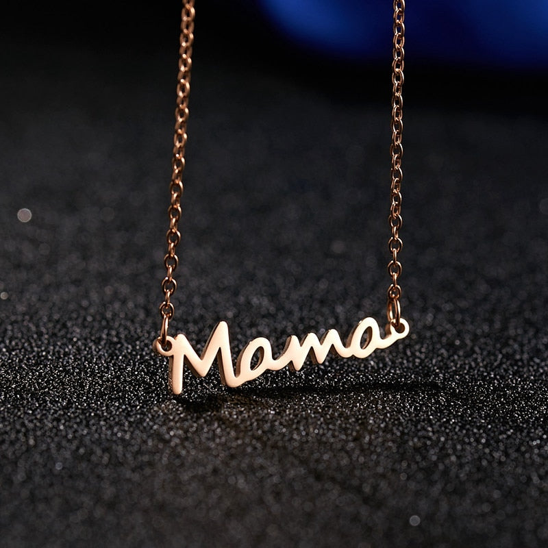 Mother's Day Mama Letter Pendant Necklace