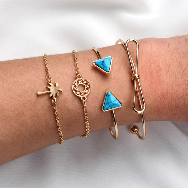 Bohemian Mixed Golden Shell Starfish Bracelet Women