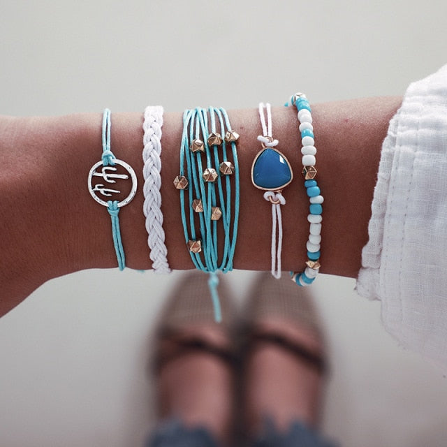 Bohemian Mixed Golden Shell Starfish Bracelet Women