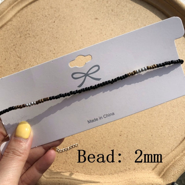 Simple Seed Beads Strand Necklace