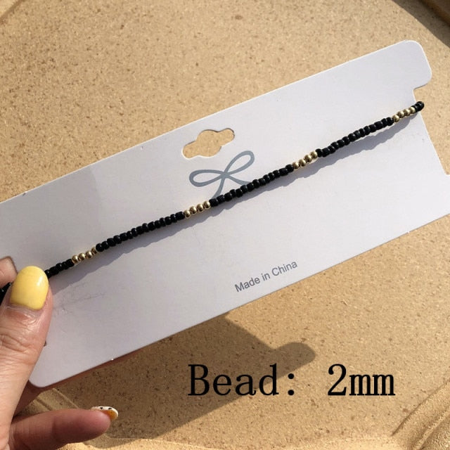 Simple Seed Beads Strand Necklace